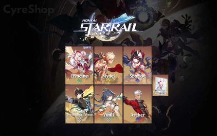 [ASIA] Starter TL4 | Male | Hyacine + Mydei + Sparkle + Danheng PT + Archer | x2 Golden Companion | Rate On | Departure Banner On (50/50) | #SR473