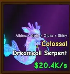 !!COLOSSAL DREAMCOIL SERPENT NEW SECRET [GLASS+SHINY+GOLD+ALBINO] CHEAP NEW DIVINE!!