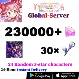A11【Global Server】🌏230000+Magica Stones+Pluvia☆Neujahr+Magia Key×30+24 Random Five-Star Characters+Account story is complete/Android/iOS Interoperability