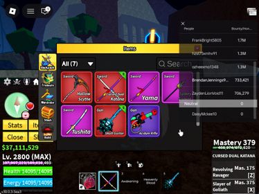 ID 582:LV 2800+SANGUINE+CDK+SG RACE ANGEL V4 FULL GEAR + Mammoth Inven |Unverified Account|Auto Delivery|Blox Fruits