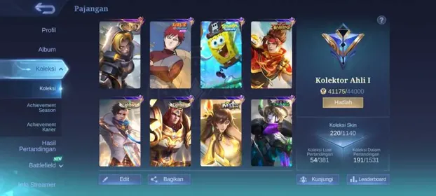 #MLBB44 Hero 124 Skin 220 | Naruto Vale | CC Natalia | SpongeBob Cyclops | 2 LB | 3 DragonT | Lunar Sun | 1 Venom | 1 Blazing