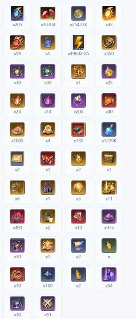 Instant [Global]38k Gems,Random 5 legendary, Crystals: 59 Red, 43 Gold, 205 Blue, 1 prime card| Fresh acc