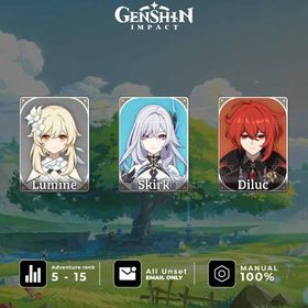 [ASIA] AR 11 | Skirk + Diluc C1 | All Unset | No Cheat | Fast Delivery | SkirkD11F