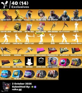 123 SKINS | TRAVIS SCOTT | EMMA FROST | THE KID LAROI | FEEL IT | TEKK HACKER AXE