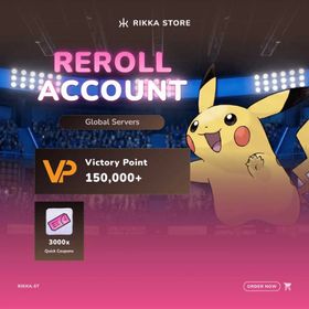 ☆ Global | 150000+ VP | 3000x Quick Coupons | Pikachu | 60x Pulls Account | DM for Catalog