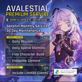 Monthly (30 Days) Ultimate Maintenance Service Genshin Impact| Full daily report
