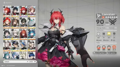 ASIA LV 60 Male Mc | Laevatain P1 Sign + 145000 Oroberyl + 29 Gold Ticket + 15000 AT + 143 Origeometry + Gilberta + Rossi + 4&5-Star Random Character
