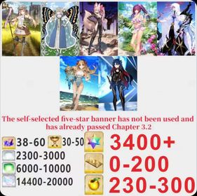 Japen server|3400+ Saint Quartz +Characters in the picture+ Call Sign 0-200 +Golden Fruit 230-300[See Picture]|Optional five stars not used + Plot has passed 3.2|Android|iOS |DCL097|Fate Grand Order