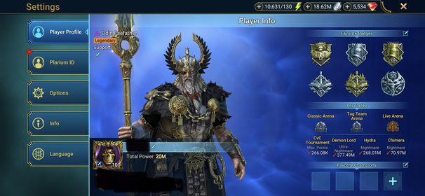 [2 Mythical Champions][20M] Lady Mikage(5*),Embrys + 179 LEGENDARY (Marius,Leonardo(5*)+Donnie+Mich(5*),Tormin(5*)+Hilvi,Acrizia(5*),Titus,Odin,Lamasu,Venus,Teu,Armanz x2...) + 1k UNM + RTA AVATAR + SHARDS(215a+63v+14p+15s) + 5534 gems + Karnage 470/500