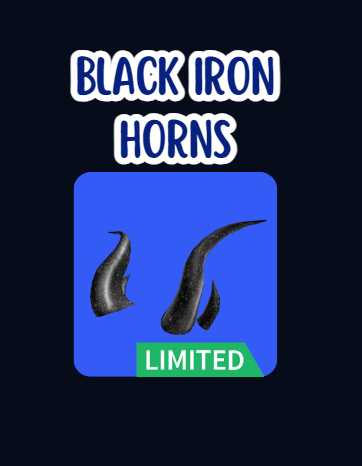 Black Iron Horns BIH Roblox Limited Hat Item Fast Delivery 1acee8ac Bb81 4453 8e3d 866edae5a3b1