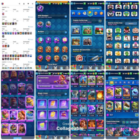 KT 16 - LvL 57 - 1x(16) - 7x(15) - 20x(14) -Logbait Deck Max - 9 Evo -Magic Items Full- 6 Evo Shards - Nc 500 Gems -Code228