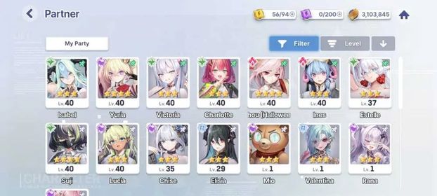 Asia [Mid] 10 SSR, Full T0 + Isabel + Kouchou + 17.1K Crystal + 109 Tickets