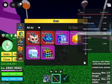 ID 549:Level 2800+God+CDK+SG Kitsune T-rex Inven|Unverified Account|Auto Delivery|Blox Fruits