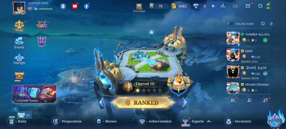 #39 LEGENDS III - EMBLEM NEAR MAXED 99% - SKINS 88 - HEROES 100