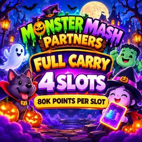 Monopoly GO Monster Mash Partners | Full Carry 80K | 4 Slot