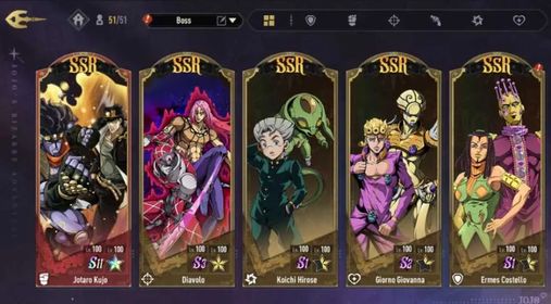 JGS61 – EU7 Top Whale Account | Maxed Jotaro, All Characters, 5 Star Iggy, All Passes Active