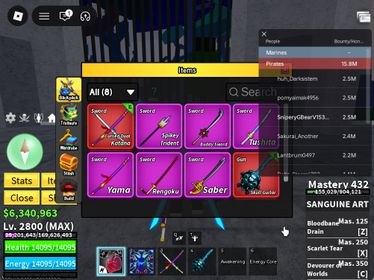 ID 660:LV 2800+Sanguine Art+CDK+SGT+RACE CYBORG V4 FULL GEAR + Eat Kitsune |Unverified Account|Auto Delivery|Blox Fruits