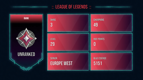 🥑 EUW 🥑 3 SKINS 🥑 49 CHAMPIONS 🥑 29 LEVEL 🥑 INSTANT DELIVERY 🥑 FULL ACCESS 🥑 FAsPZ 🥑