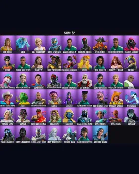 52 Skins Cat Holloway ⭐️ The Bride ⭐️ Gale ⭐️ UNSC Spartan ⭐️ Marble Maven ⭐️ Redline Racer ⭐️ Pyreheart ⭐️ Dalgona Destroyer ⭐️ Games Guard ⭐️ Robin ⭐️ Tug of War Titan ⭐️ Laufey ⭐️ Luxe Patroller ⭐️ The Order (Reforged) ⭐️ Soleil ⭐️ m246320905