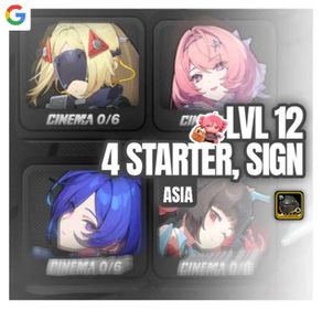 [ASIA] FMC | LVL 12 | TRIGGER SIGN + PROMEIA + REMIELLE + NANGONG YU + ZHAO + KOLEDA M1 + LYCAON | LOG GOOGLE ONLY | STARTER ACCOUNT | READ DESCRIPTION [#118g]