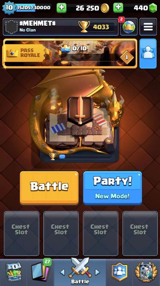 Clash Royales 4000+trophies 440Gems 10 legendary cards with 910levels