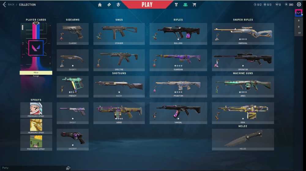 F/A 20 skins / K/TAC Vandal / Artisan Phantom / Monarch Bucky / Artisan