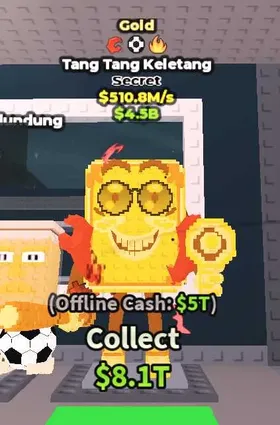 Gold Tang Tang Keletang 3 Trait - Secret $510M/s - Steal a Brainrot Fast Delivery
