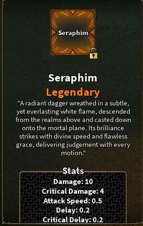 Seraphim Dagger (legendary) I The Veil