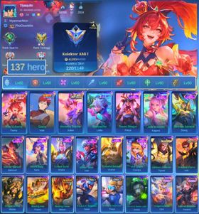 HERO 137 SKIN 220 | EMBLEM ALL MAX| VALE GARA| PACE FANNY| EPIC KAGURA| EPIC FREYA | HERO GOOD| SKIN GOOD| INSTAN DELIVERY