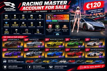 SEA| RACING MASTER ACCOUNT FOR SALE 🏎️🔥