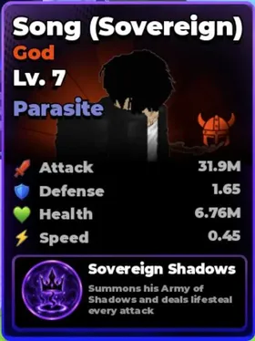 👑LV7 Song SJW (Sovereing Final Evo ) 👑Parasite Mutation 👑Viking Trait 👑 Roll Anime To Fight