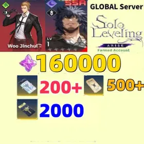Global server|150000-160000 Essence Stones+[Custom Draw Ticket：1800-2000 +Rate Up Draw Ticket：150-200]+Random 2-4 SSR characters or weapons Woo Jinchul Sung Il-Hwan ...|400-500 Weapon Custom Draw Ticket|+Initial Account Only completed the beginner tutorial| Fast and secure delivery|IOS/Android/PC| Solo Leveling: Arise