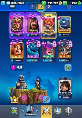 {Supreme} - 4 Level 14 + 3 Level 15 + 8 Evos | 9196 Trophys | 33 Emotes | Level 48 | KT14 | Free Rename | Arena 23 PH6 N11