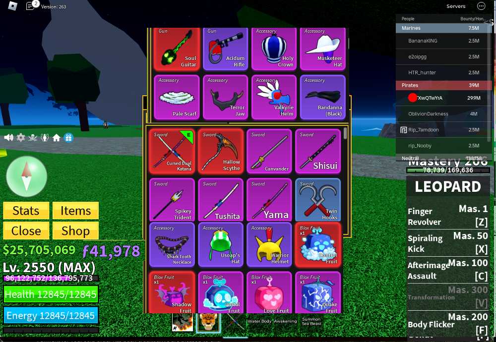 Blox Fruits / 30m Bounty / Awakening Shark FULL Gear / Leopard Using ...