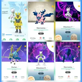 👑 RARE LVL 58 | SHINY ZACIAN CROWNED SWORD AE | SHINY NECROZMA DUSK MANE SPECIAL BG AE | SHINY MEGA MEWTWO Y SPECIAL BG | 146 LEGEND | 16 LEGEND SPECIAL BG