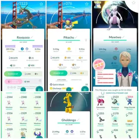 Mega Greninja,Shiny Rayquaza(San Francisco Background ),Gholdengo,Perfect Mewtwo(Mega Background), Shiny Mega Starmie
