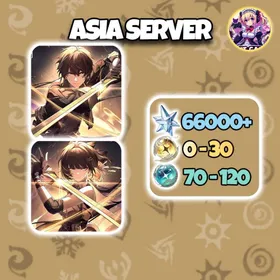 [Asia] 66000 Astrite + 70-120 Lustrous Tide + 0-30 Radiant Tide | UL45+ | Microsoft Email | Reroll Account