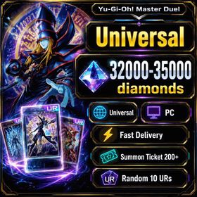 32000-35000 diamonds, Summon Ticket above 200, Purchased the 3000 Gems Evil★Twin / Live☆Twin Set, Purchased the 2000 Gems 2025 New Year Bundle, Purchased the 3600 Gems Sky Striker Set, Purchased the 2000 Gems 2025 WCS Set Included, Purchased the 3000 Gems Mikanko Lucky Card Set, 550UR dust, 1000SR, random 3-5 Royal Finish UR Card, Random 10 URs