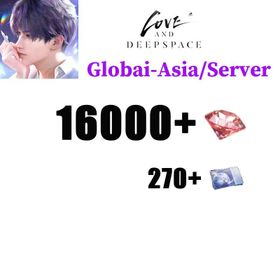 [Global-Asia/Server]16000+Diamond + Extremely empty wish certificate 270+Progress 1-9