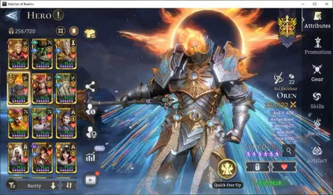 GlobaL 60x|Lv100|11,5M Pwr|14Lord(OrenA3,PrateusA1,ValderonA2,etc)|102 Lgend([AJAX,Nezha]+Skin,3Dracula,etc)|Take Mail|WOR1310