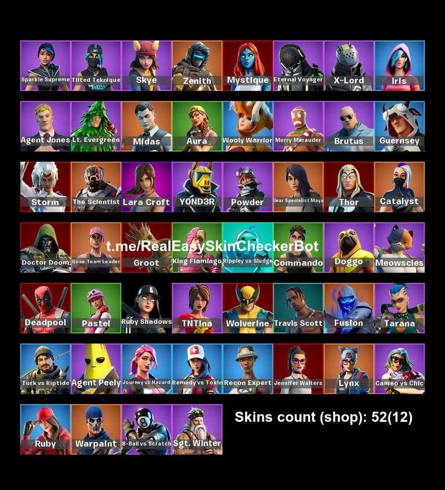 Travis Scott Merry Mint Axe Midas 52 Skins Full Access Xbox