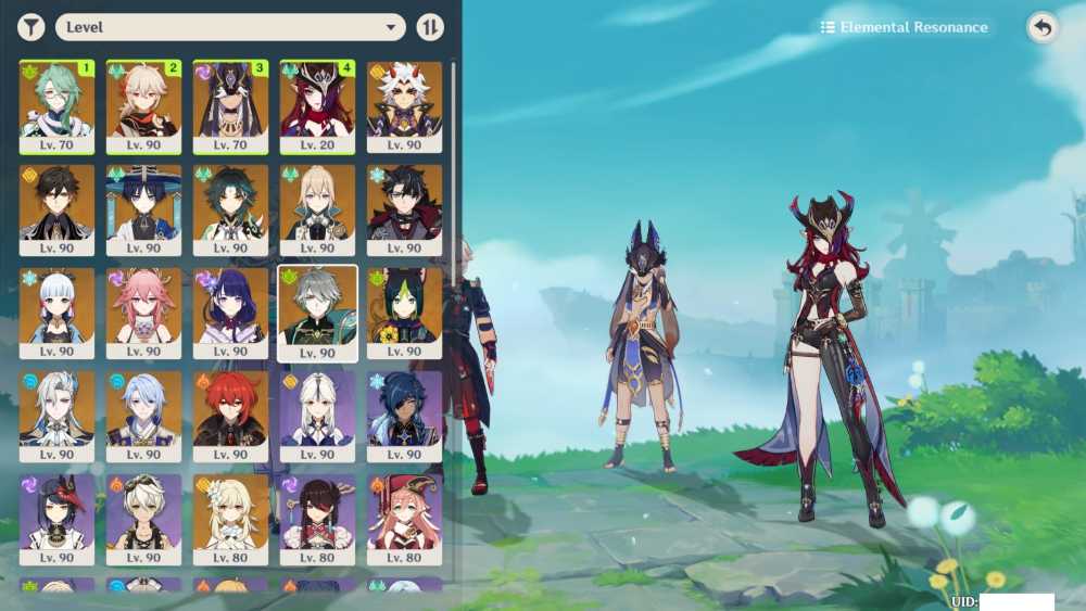 (ASIA FEMALE AR60) 5*Chasca, 5*Cyno, 5*Kazuha, 5*Baizhu, 5*Itto, 5 ...