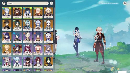 (ASIA MALE AR59) 5*Kazuha, 5*Yelan, 5*Hu Tao, 5*Ayato, 5*Itto, 5*Zhongli, 5*Xiao, 5*Eula, 5*Ganyu C1, 5*Ayaka, 5*Raiden Shogun, 5*Tighnari C1