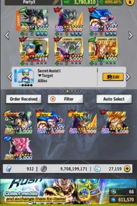 ✅N830✅[Instant Delivery] ANDROID 27K CC - VIP META TEAM ( 2 UL+2 LR+ 31 LF ) - NEW UL Super Saiyan God SS Gogeta 14s+ UL NEW Super Saiyan God SS Vegito 5s + Legend Broly: Fury 14s + Legend Supervillain Goku Black 5s - Zenkai - EQ - New LR - New Legend - New UL - New ULTRA - ANNI - ANNI 8 - ANNI8 - ANNIVERSARY - META PVP