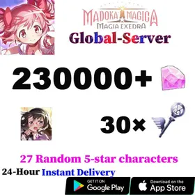 A18【Global Server】🌏230000+Magica Stones+Homura Akemi- Time Stop Strike+Magia Key×30+27 Random Five-Star Characters+Account story is complete/Android/iOS Interoperability