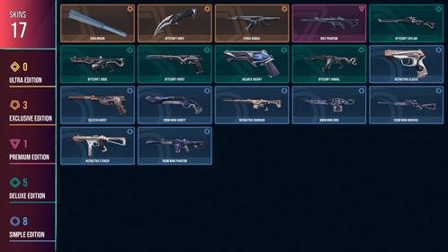 🥑 AP 🥑 2 KNIFE 🥑 17 SKINS 🥑 VALUE: 6500 VP 🥑 Equilibrium 🥑 Byteshift Knife 🥑 CYRAX Vandal 🥑 Bolt Phantom 🥑 Byteshift Outlaw 🥑 Byteshift Judge 🥑 Byteshift Ghost 🥑 Solarex Sheriff 🥑 Byteshift Vandal 🥑 Refractrix Classic 🥑 Celestia Ghost 🥑 Doom Wing Shorty 🥑 Refractrix Guardian 🥑 Doom Wing Odin 🥑 Doom Wing Marshal 🥑 Refractrix Stinger 🥑 Doom Wing Phantom 🥑 RANKED READY 🥑 91 LEVEL 🥑 INSTANT DELIVERY 🥑 FULL ACCESS 🥑 FUi48 🥑