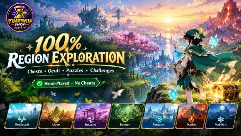 🗺️ 100% Region Exploration | Chests, Oculi, Puzzles, Challenges | Hand-Played, No Cheats