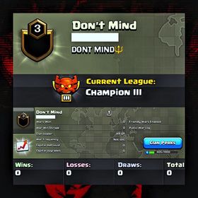 CHAMPION 3 || NAME : Don't Mind || LEVEL 3 || 0 0 0 WAR
