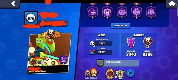 best account with masters 2+ 2 times masters 2025+ 98/106 brawlers max level+ all hyper charge+74/81 buffies+483 skins+ see description