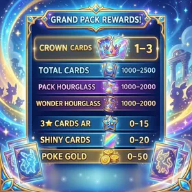 🔥1-3 Crown Rare cards🔥1000-2500 Total cards🔥1000-2000 Pack Hourglass🔥1000-2000 Wonder Hourglass🔥Instant Delivery🔥Random Account